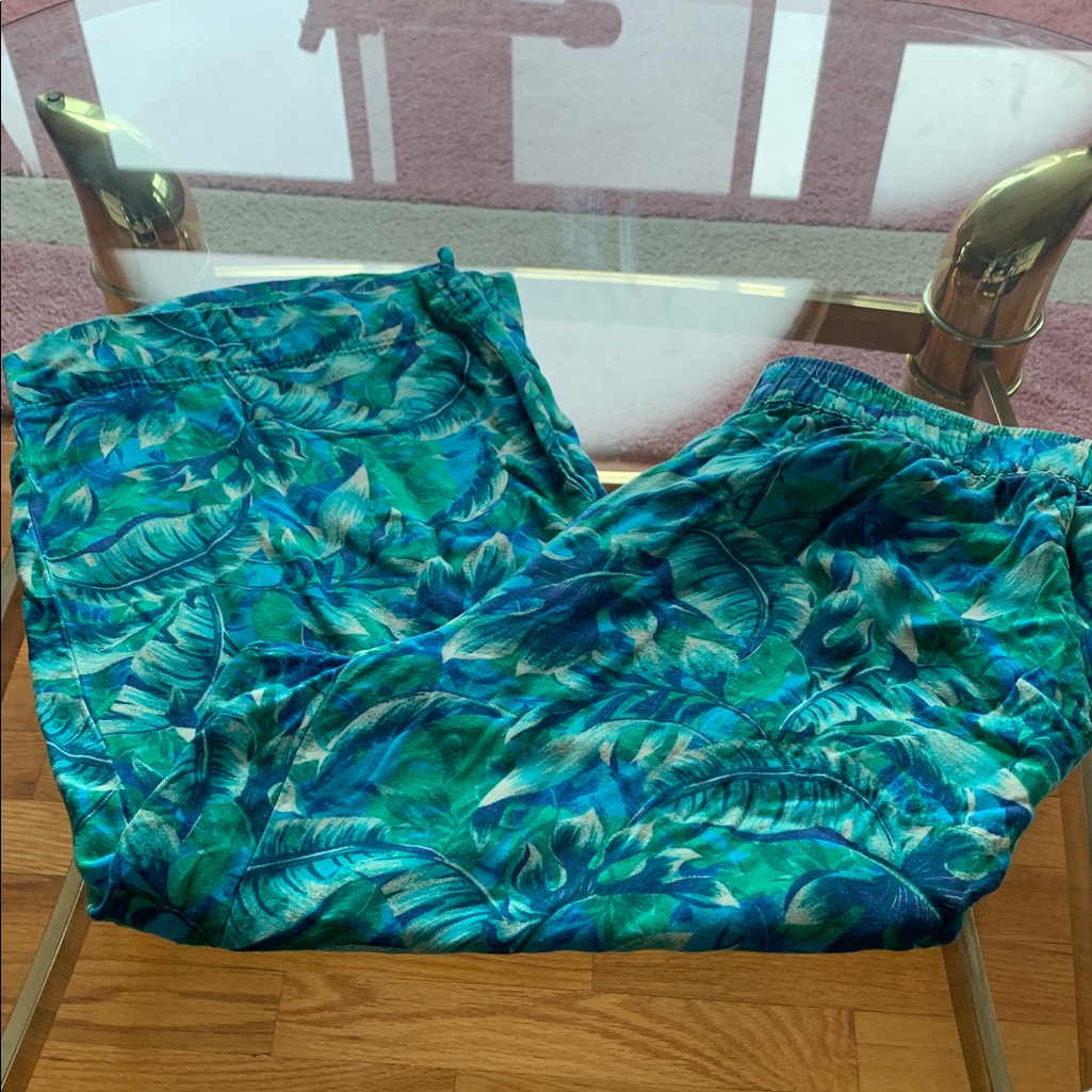 Caribbean Joe Blue And Green Island Capris
